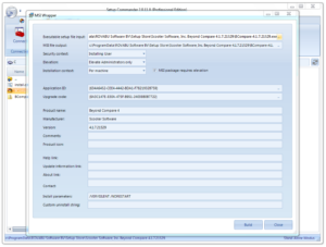 Have a legacy setup that you'd like to deploy as an MSI? Setup Commander can take the command line install and wrap it in a Windows Installer wrapper with a single dialog.