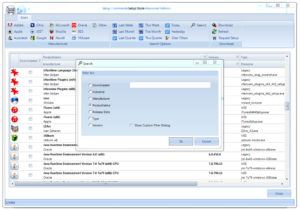 Browsing thousands of setups is not the best way to find what you are after, so Setup Commander offers shortcuts to popular vendors in the toolbar as well as a search/filter you may use to more easily find the setups you are after.